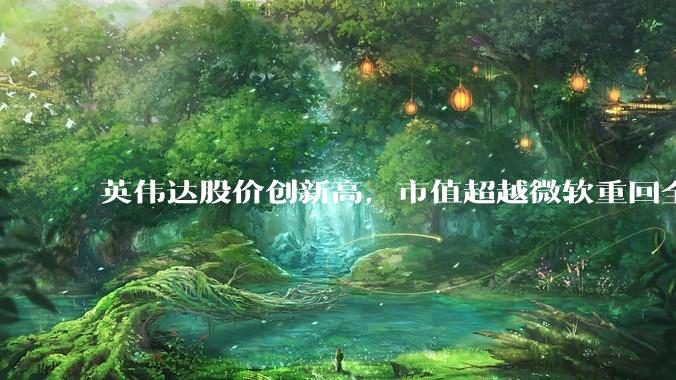 英伟达股价创新高，市值超越微软重回全球第一，黄仁勋称机器人是 AI 之后英伟达最大机遇，如何解读？