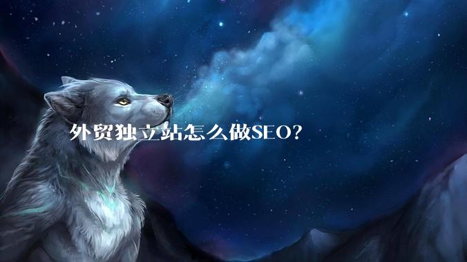 外贸独立站怎么做SEO？