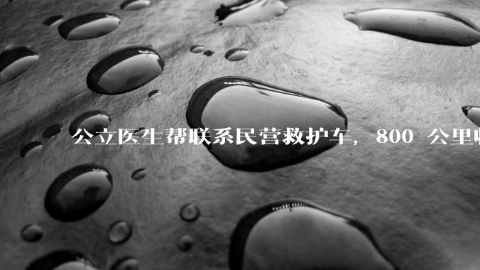 公立医生帮联系民营救护车，800 公里收费 2.8 万元，收费合理吗？救护车收费标准是什么？
