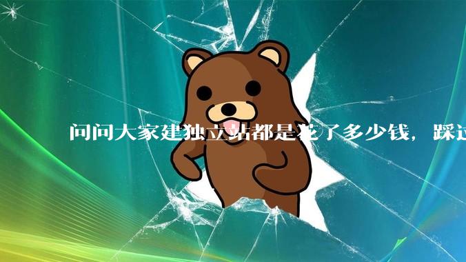 问问大家建独立站都是花了多少钱，踩过哪些坑？