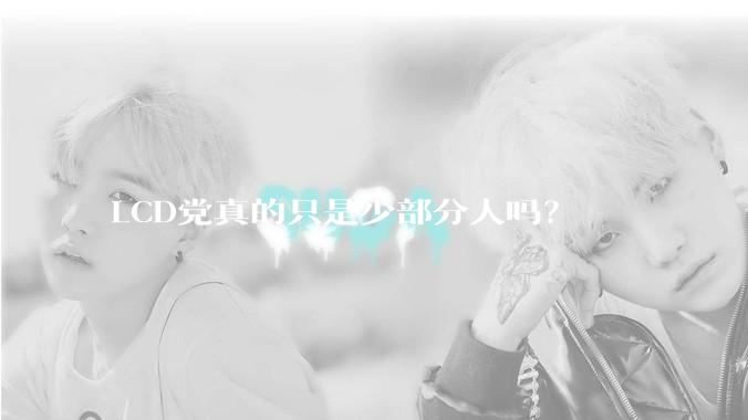 LCD党真的只是少部分人吗？